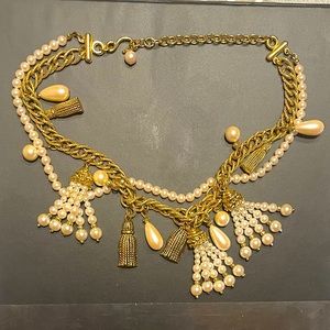 Pearls and Gold Chain Necklace